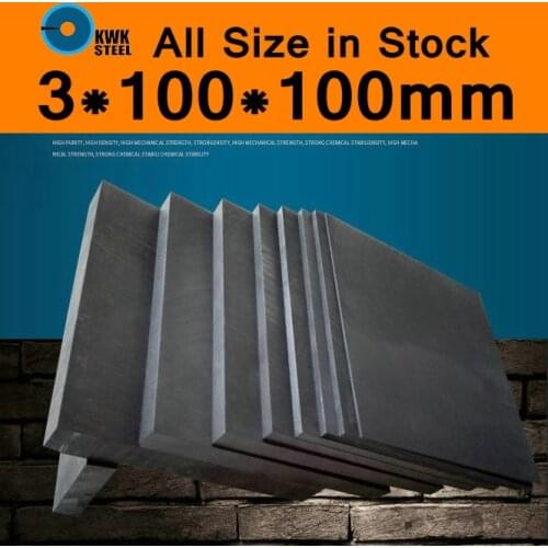 Graphite Plate 3x100x100mm Panel Sheet High Pure Carbon Graphite Electrode Graphite Carbon Sheet High Purity Mould DIY 3D Print