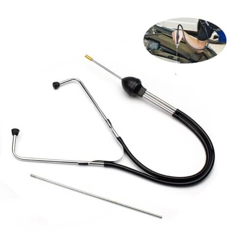 Chromed-steel Car Abnormal Sound Diagnostic Device Mechanics Cylinder Stethoscope Automotive Hearing Tools Anti-shocked Durable