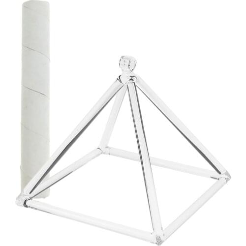 Root Chakra Quartz Crystal Singing Pyramid C Note for Meditation Prayer Relax 6'' and Suede Mallet