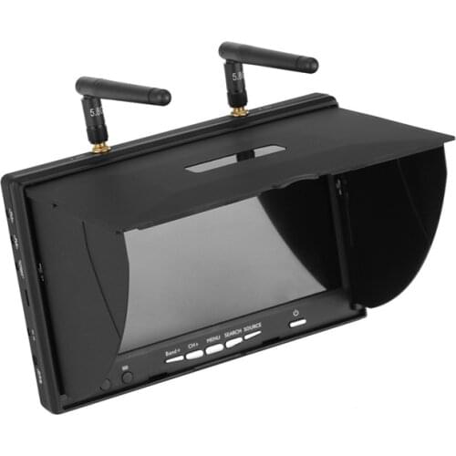 LT5802S 7" 800x480 600CD 5.8G 40CH Diversity LCD Screen Receiver FPV Monitor Built-in 2000mah Battery for FPV Racing Freestyle