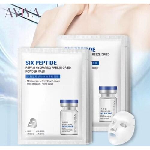 Six Peptides Mask Freeze Dried Powder Essence Mask Anti-Aging Moisturizing Oil-control Whitening Lift Firming Skin Care
