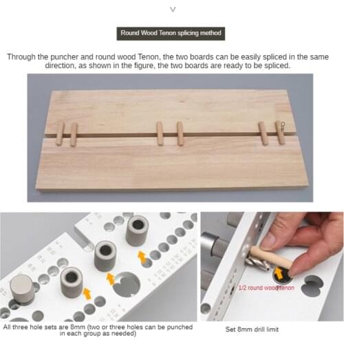 Furniture Positioning Fixture Quick Connection 3 In 1 Woodworking Drilling Positioner 2 In 1 Adjustable Drilling Guide Drilling