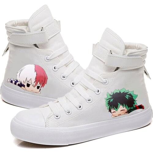 My Hero Academia Shoto Todoroki Printed High Top Canvas Shoes Cozy Sneakers