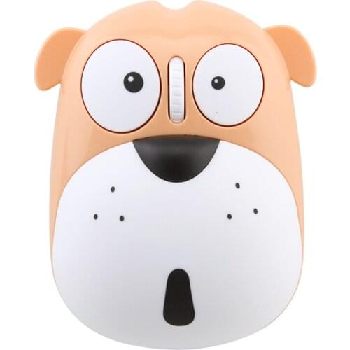 Cute Cartoon Gamer Mouse 2.4Ghz Wireless Optical Mause Mini Dog Design USB Mice Kid Gift Mini Rechargeable Mute Mice For PC Mac