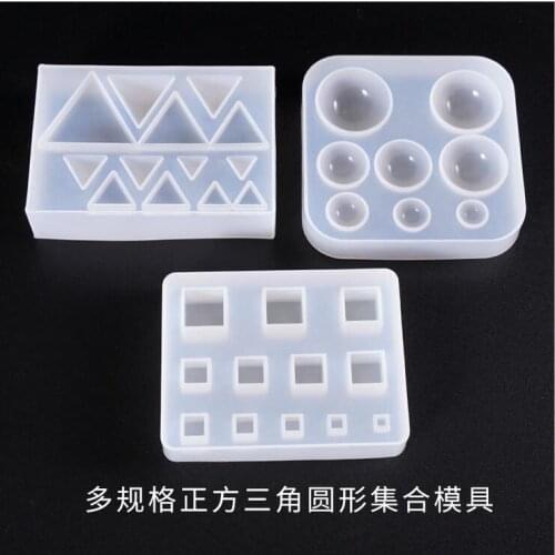 New Transparent Silicone Mould Dried Flower Resin Decorative Craft DIY Cube triangle round Mold epoxy resin molds for jewelry
