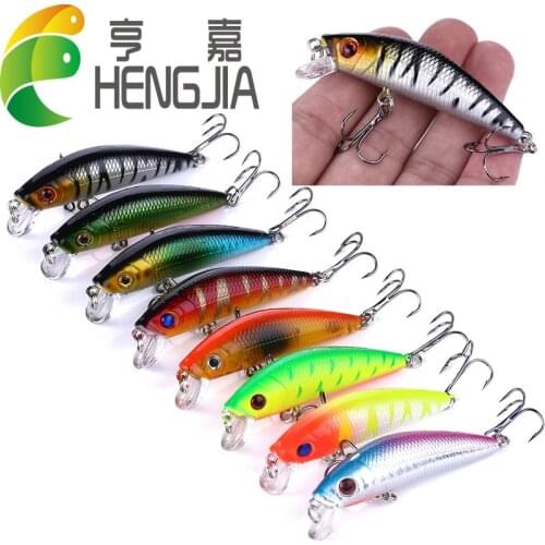 HENG JIA Luya Bait Mino Full Swimming Layer Fake Bait Hard Lure Plastic Fishing Gear Bionic Bait Marine Rock Fishing Tool 7Cm 8g
