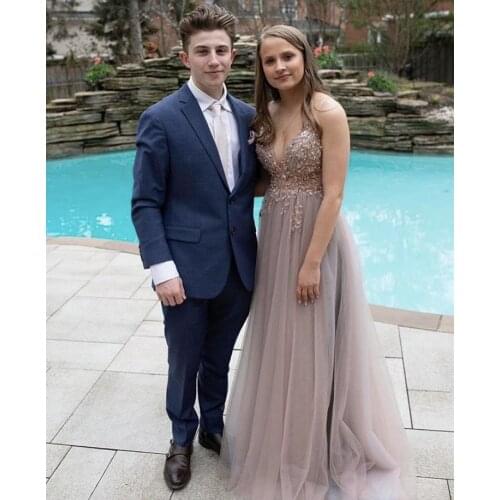 Cinderella V-Neck Spaghetti Straps Crystal Beading Soft Tulle Prom Dresses Long Crystal Prom Dresses vestidos de fiesta de noche