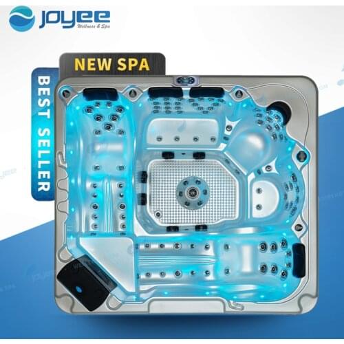 JOYEE Bathtub Supplier Luxury American 6 Person Whirlpool Bath Family Hydro Massage Spa Therapy Jacuzzi