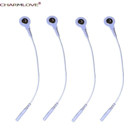 Professional 4/pcs Electro Sex Kit Body Massager Button Electric Shock Wire DIY Massage Shock Conversion Line sex toy products