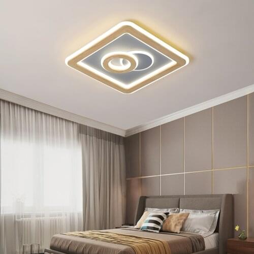 Simple LED Ceiling Lights For Office Dining Room Kitchen Bedroom Coffee Bar Studyroom Foyer Indoor Home Lamps Mounted 110V 220V