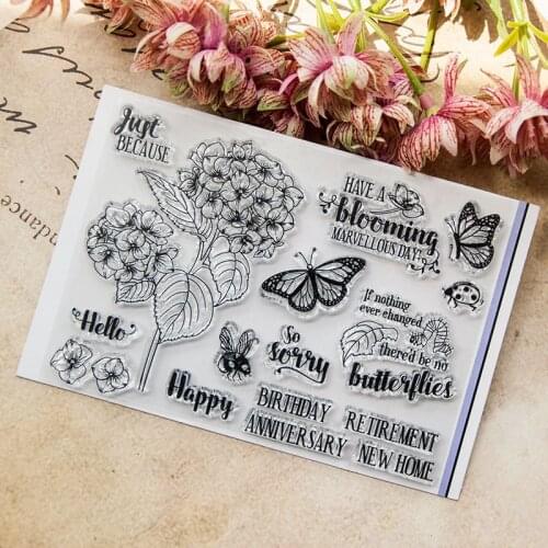 Clear Silicone Stamp/Seal for DIY Scrapbooking/photo Album Decorative Clear Stamp T1222 Spring Flowers