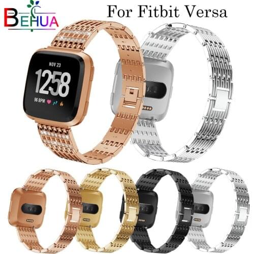 Stainless steel luxury strap for Fitbit Versa Smartwatch Comfortable Bracelet Strap Wristband Watchband replace band Accessories