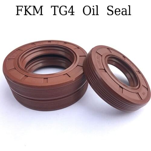 Three Lip Spring TG4 Skeleton Oil Seal Brown FKM Resistance Radical Shaft Ring Gasket Seals ID 35mm