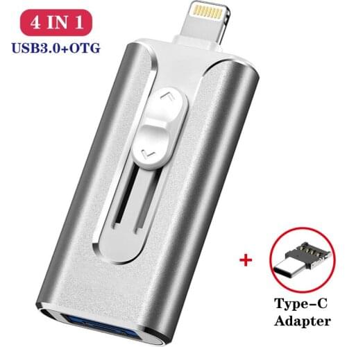 Usb flash drive for iOS/Android with usb Pendrive for iPhone 6 6S 6P 7 7S 7P 8 8P X XS XR 64G 128G 256G Otg flash disk usb 3.0