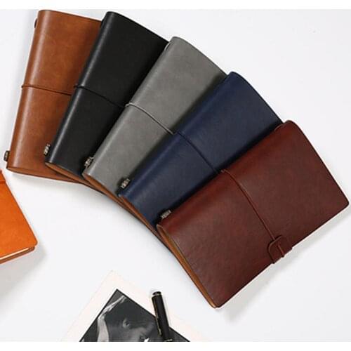 Vintage Hardcover Notebook Spiral Faux Leather Dairy Note Book School Office Supply For Students Business Notebooks Making Notes