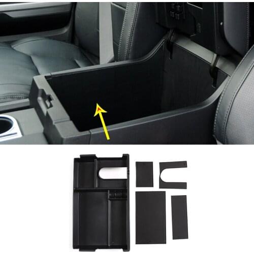ABS Car Styling Central Control Armrest Box Storage Box for Toyota Tundra 2014-2020 Black Car Interior Accessories