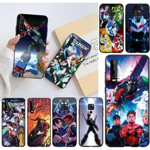 YJZFDYRM Voltron Legendary Soft Silicone Black Phone Case for Huawei P40 P30 P20 lite Pro Mate 30 20 Pro P Smart 2019 prime