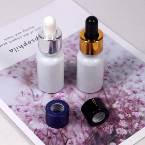 10ml pure pearl white dropper bottle portable essentional container for travel