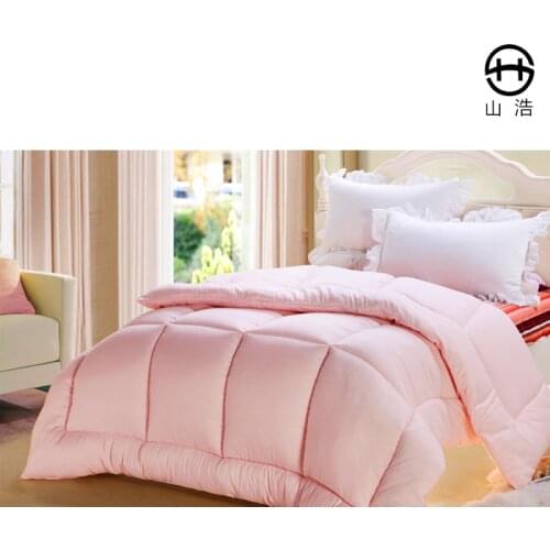 100% White Superfine fiber Winter Quilt Comforter Polyester Blanket Duvet Filling With Cotton Cover Twin Queen King Size