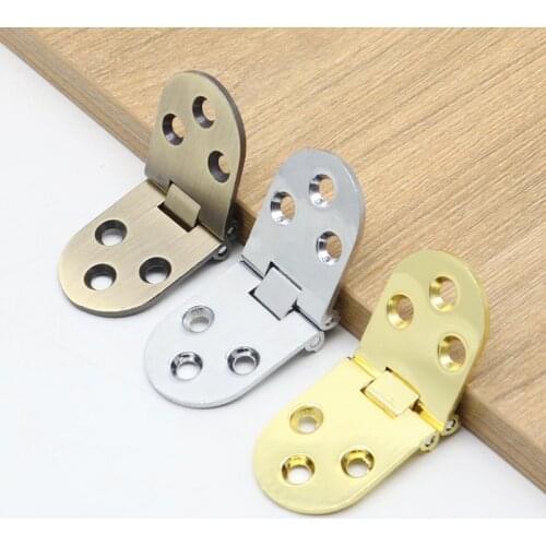 2Pcs Flap Folding Hinges Hidden Hinge Cabinet accessories turn plate hinge Hidden hinge Furniture assembly cabinet door hinges