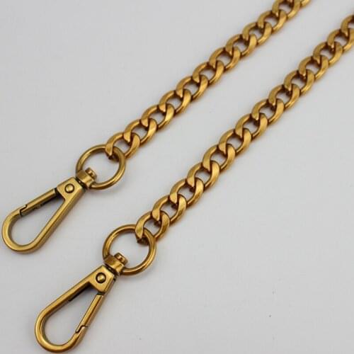 5pcs 120cm old gold 9mm Metal Replacement Chain Shoulder Bags Straps for Handbags Handles Purse Chain Shoulder Crossbody Strap