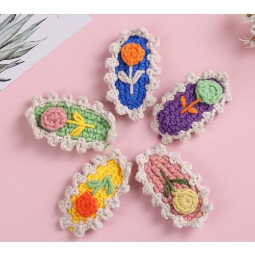 5Pc/Lot Korean Hair Accessories Cute Flower Hair Clips For Girls Soft Girls Hairpins For Baby Girl Ornament Hairclip Headdress