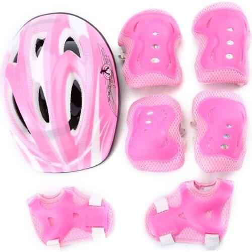 7 pcs/set Skating Protective Gear Sets Elbow pads Bicycle Skateboard Ice Skating Roller Knee Protector For Kids
