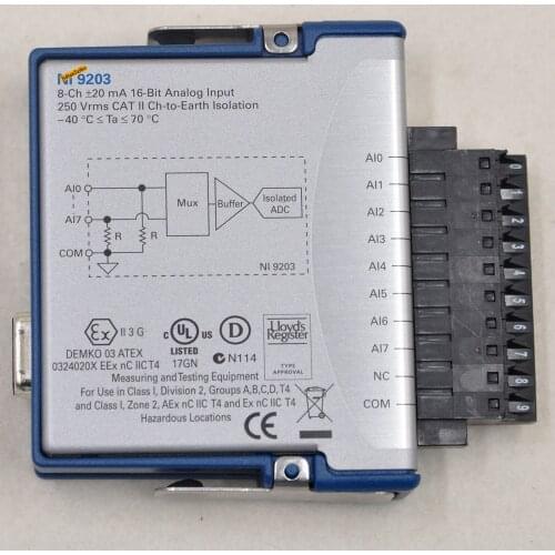 NI 9203 16-bit analog input module 8 channels