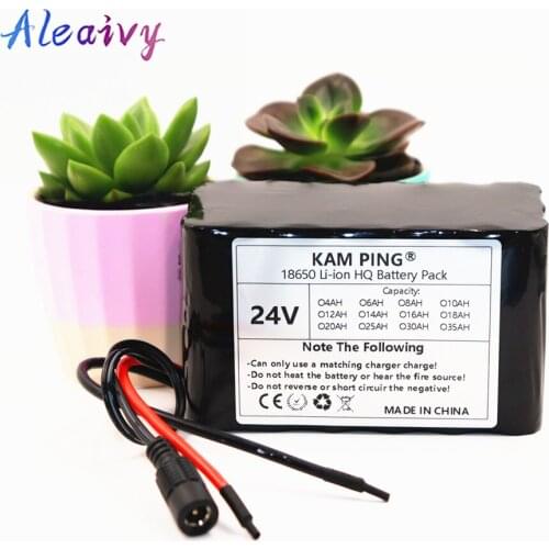 ALEAIVY 24v 250~350w battery for electric scooter Li-Ion Battery Pack with 20A Balanced BMS for Electric Motor Bicycle Scooter