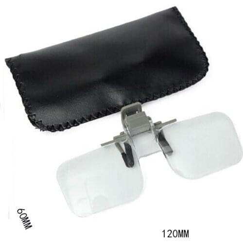 Acrylic Folding Eyeglass Clip On Magnifying Lens Flip Loupe Glass Style Handsfree Precise Head Magnifier Glasses Magnifiers