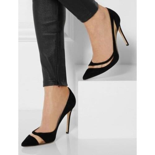 ASHIOFU New Handmade Womens Stiletto Heels Pumps Sexy Slip-on Party Prom Dress Shoes Big-size Evening Fashion Court Pumps Shoes