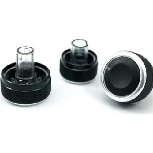3pcs/set Car AC Knob Air Conditioning Knob Switch For Volkswagen VW Golf 5 Caddy Tiguan Touran Passta B6 B7 3C Skoda Octavia A5