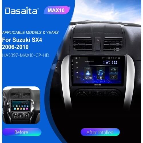 Dasaita 9" IPS Screen Android 10 1 Din Car Radio for Suzuki SX4 2006-2010 GPS Navigation with Carplay DSP BT5.0 4+64GB Head Unit