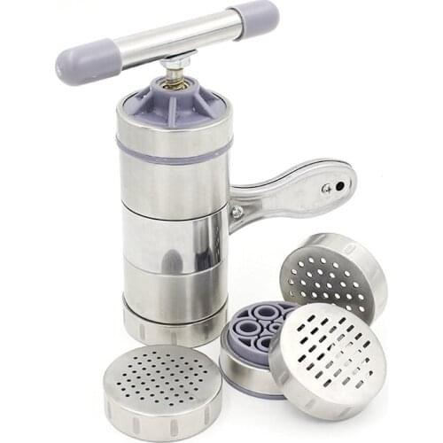 Free Shipping Handmade Noodles Machine Pasta Maker Spaghetti Macaroni Flour Food Press Fruits Citrus Vegetables Juicer+5 Mould