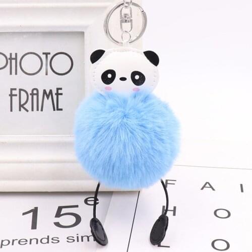 New Creative Hot animal Fake Rabbit 8cm Fur Ball Key Chain Pompom Key Chain Pom Pom Key Rings Girl Women Bag Jewelry