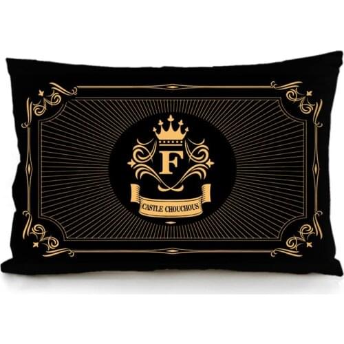 Decorative Throw Pillow Cover Queen Size 20x30 Inches Custom Personalized Your Name and Initial Pillowcase With Hidden Zipper