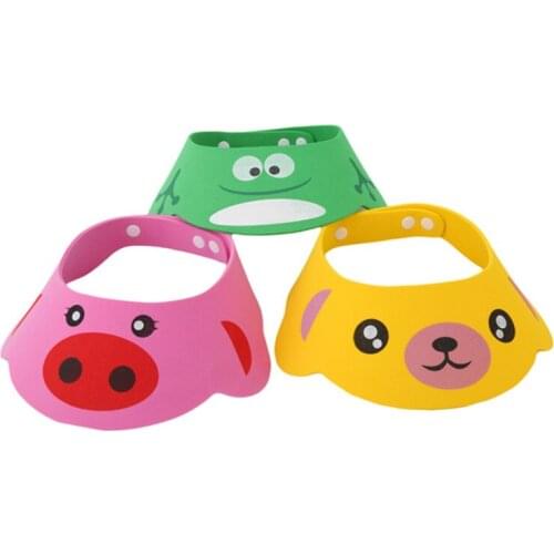 Kids Bath Visor Hat Soft Adjustable Baby Shower Cap Children Shampoo Bathing Shield Splashguard Waterproof Protect Shampoo