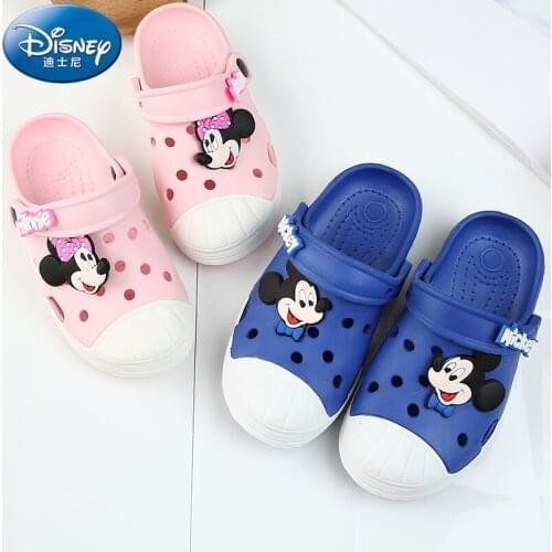 Disney Childrens Sandals Hole Shoes Bathroom Slippers Mickey mouse Baby Boys and Girls Garden Shoes