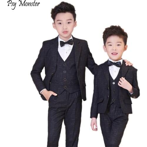 Boys suits for weddings Kids Prom Suits Flower Boys Formal Suits Children Performance tuexdo Clothing Set Classic Costume F120