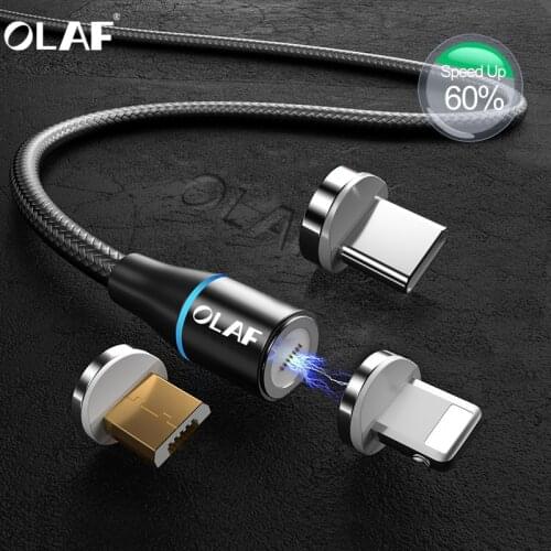 3A Magnetic Cable Micro USB Type C For Samsung S10 S9 Huawei Fast Charging USB C Magnet Cable For iPhone 11 X Charger Cord 1M 2M