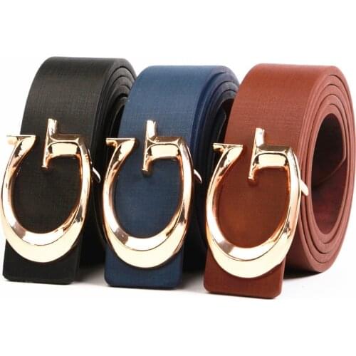 New Designer Luxury Men Women Belt,Fashion Gold G Smooth Buckle Belt Straps for Unisex Alphabetic Mens Gold Buckle Belt