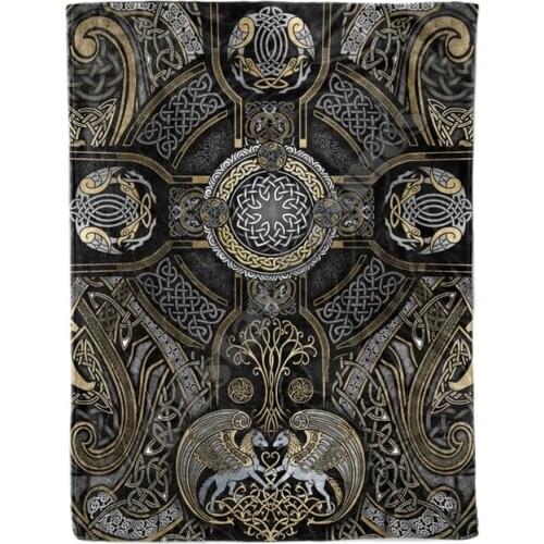 Viking tattoo Blanket Fleece Blanket 3D full printed Wearable Blanket Adults/kids Fleece Blanket Sherpa Blanket Drop Shippng