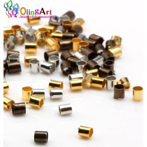 OlingArt tube 1.5mm/2mm Plated Mixed colors DIY earrings Bracelet choker necklace jewelry making
