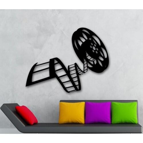 Movie Film Vinyl Wall Decal Reel Of Film Cinema Decor For home theater Mural Art Wall Sticker Film Studio Decoration