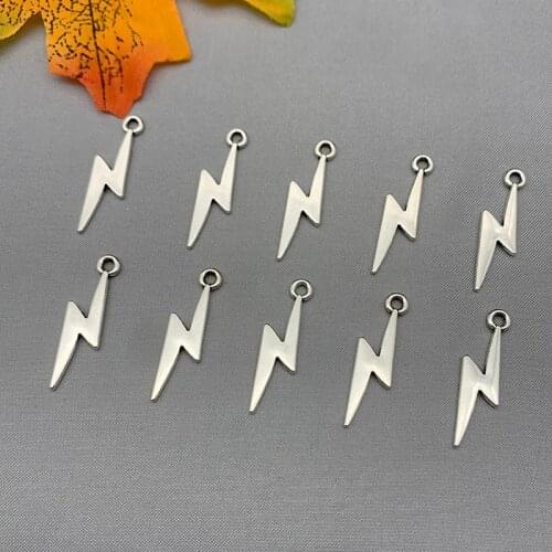 10Pcs Tibetan Silver Color Lightning Pendant Vintage Alloy Charms For DIY Jewelry Making Accessories Earrings Necklace Handmade