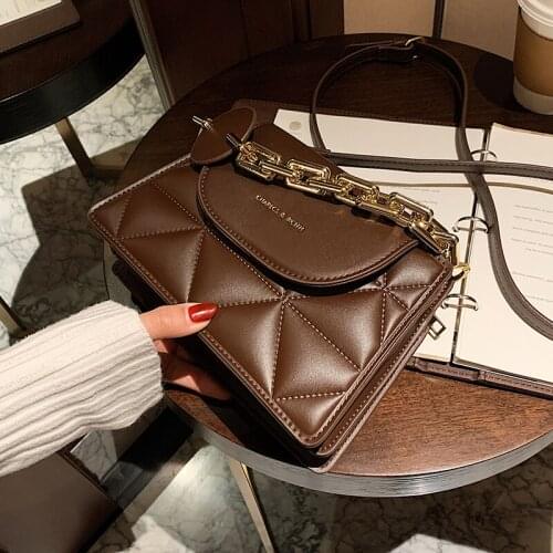 PU Leather Hand Bags For Women 2021 Elegant Shoulder Handbags Female Travel Totes Lady Chain Designer Branded Bag