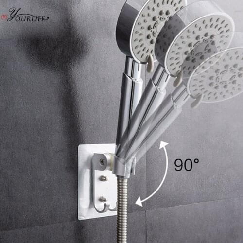 OYOURLIFE 90° Adjustable Shower Head Holder Strong Wall Mounted Hand Shower Holder Shower Brackets Bathroom Accessories