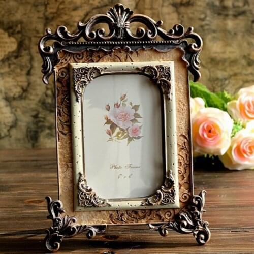 Retro Resin Photo Frames Vintage 6 Inch Photo Frame European Desk Decoration Gift for Women ElimElim
