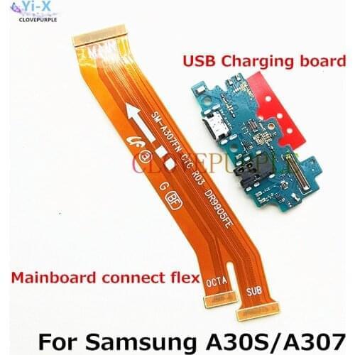 Dock Connector Micro USB Charger Charging Board Main board Motherboard Connect Flex Cable for Samsung Galaxy A30S A307 A307F