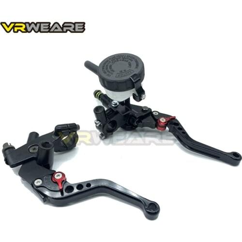 Universal 7/8" 22mm Motorcycle Clutch Brake Master Cylinder Pump Reservoir Levers Kit Fluid Reservoir Oil Cup Set